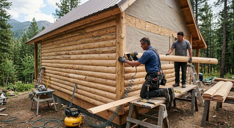 Log Siding Installation in Oxford, GA
