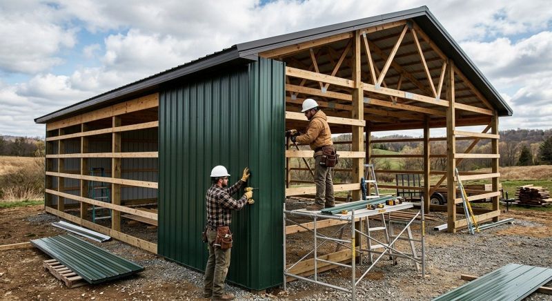 Pole Barn Siding Installation in Newton County, GA